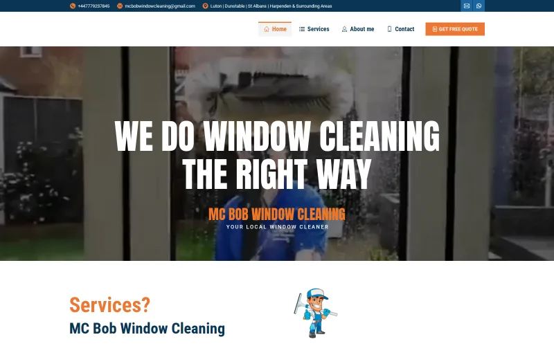 The MC Bob Window Cleaning website